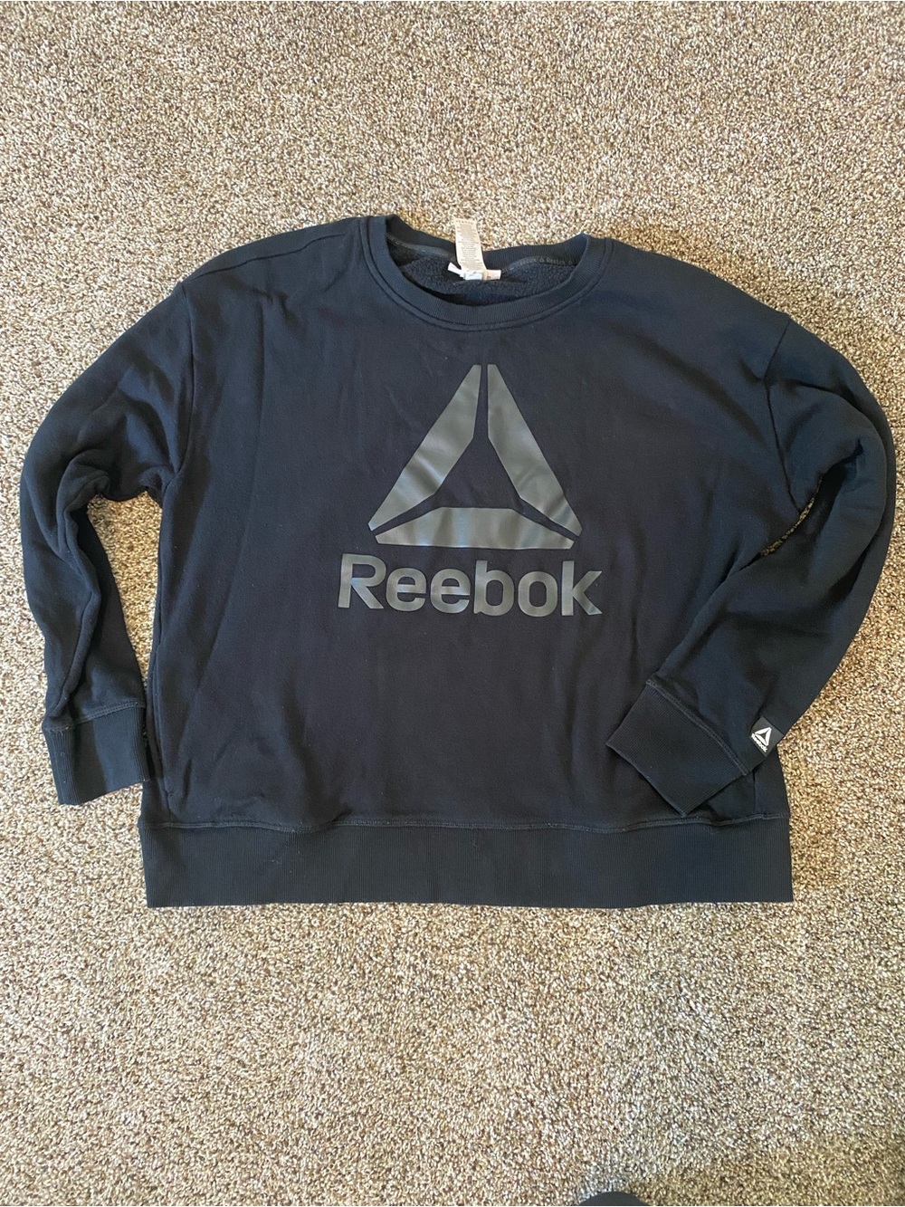 Reebok Black Logo Crewneck Sweater
